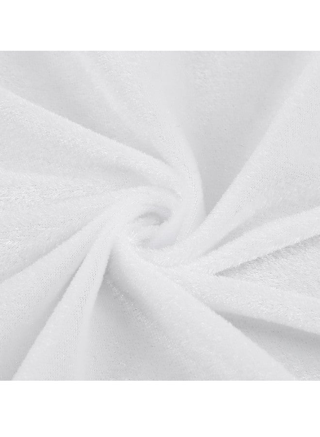 GRAJTCIN Velvet Hooded Cloak White Robe Wizard Cape with Hood Men Halloween Costume for Women Wedding (170CM/67, White) - Image 5